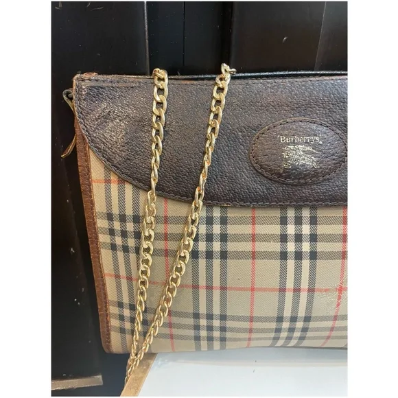 Burberry VIntage Nova Check Clutch Crossbody Shoulder Bag - Picture 5 of 12
